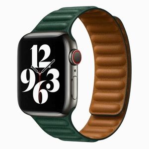 Apple Geniune Leather Link ( Sequoia Green 45 MM)